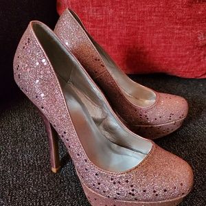 Qupid Shoes - Sequin Pink Stiletto Qupid Shoes - Sequin Pink Stiletto